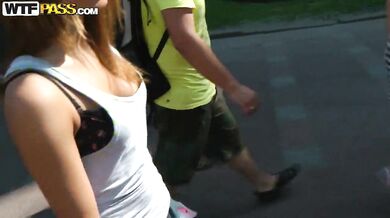 Babe with small tits got fucked in nature