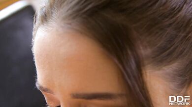 Babe with small tits got huge dick inside her pussy