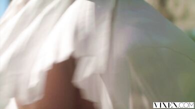 Young chick with small tits Kenna James fucking bald guy