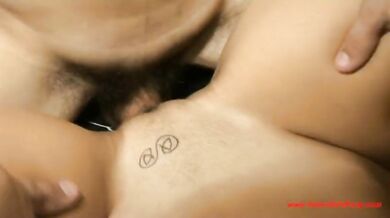 One bed for two horny amateur couples