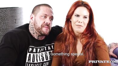 Slim redhead Gala Brown fucked from behind