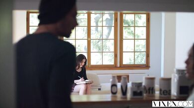 Two pretty girls sharing one hard cock in threesome