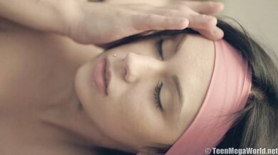 Sex in gym with slim brunette