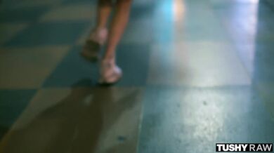 Rebel Lynn gets her brains fucked out through her rectum by a heavy-duty throbbing cock