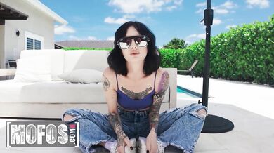 Chick with small tits got fucked by pool